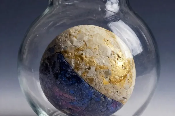 Vidrio limpio deja ver una piedra nítida entre reflejos suaves