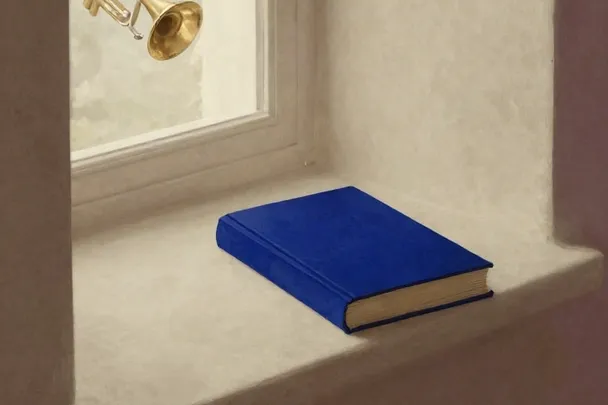 Libro cerrado recibe luz nueva junto a una ventana abierta