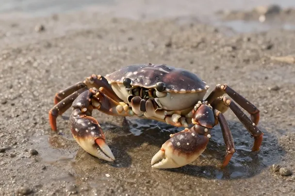 Cangrejos tranquilos avanzan entre rocas de una poza clara